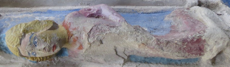 Wales St Athan - St Athan William Berkrolles 1327 and wife Phelice de Vere